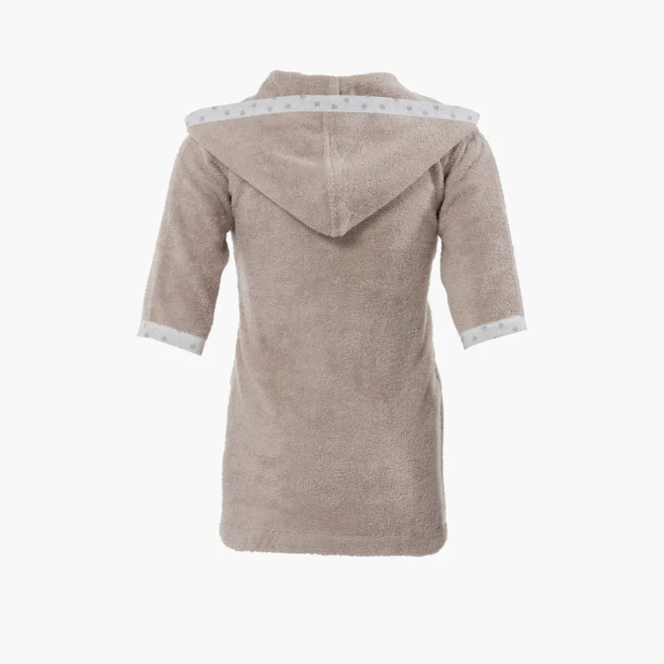Carré Blanc Peignoir bébé coton biologique à capuche Devine lin|Enfant Peignoirs 12 Mois - 10 Ans