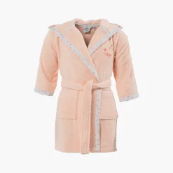Carré Blanc Peignoir bébé coton biologique à capuche Devine blush|Enfant Peignoirs 12 Mois - 10 Ans