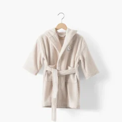 Carré Blanc Peignoir enfant coton bio Bienvenue naturel|Enfant Peignoirs 12 Mois - 10 Ans|Nouveautés Bébénew