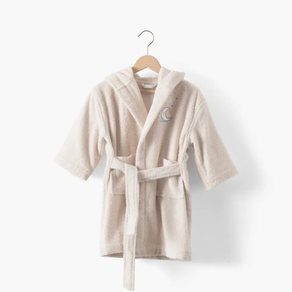 Carré Blanc Peignoir enfant coton bio Bienvenue naturel|Enfant Peignoirs 12 Mois - 10 Ans|Nouveautés Bébénew