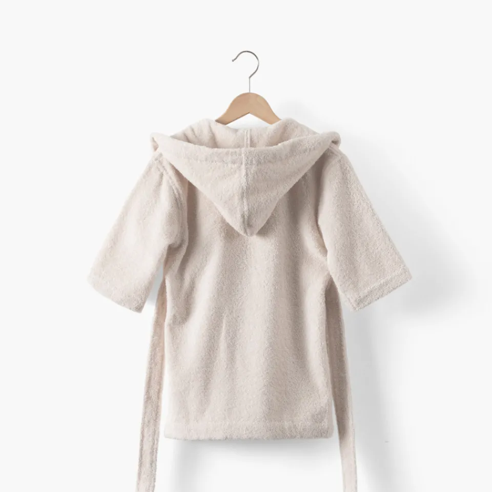 Carré Blanc Peignoir enfant coton bio Bienvenue naturel|Enfant Peignoirs 12 Mois - 10 Ans|Nouveautés Bébénew