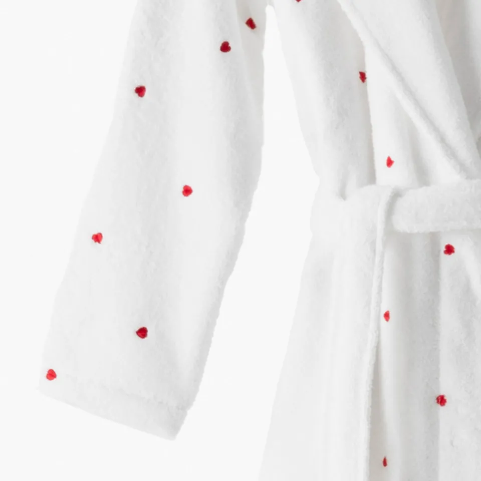 Carré Blanc Peignoir femme coton col châle Adore blanc|Femme Coffrets Cadeaux|Peignoirs Femme