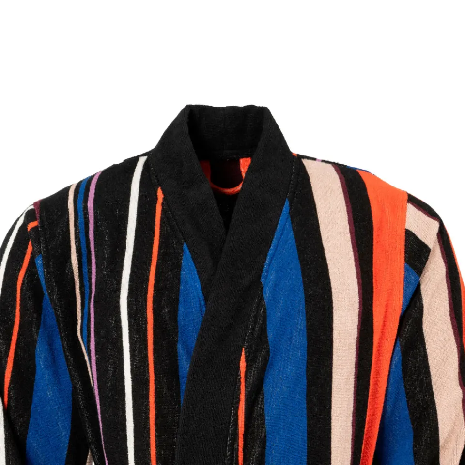 Carré Blanc Peignoir homme coton col kimono Blocolor|Homme Peignoirs Homme