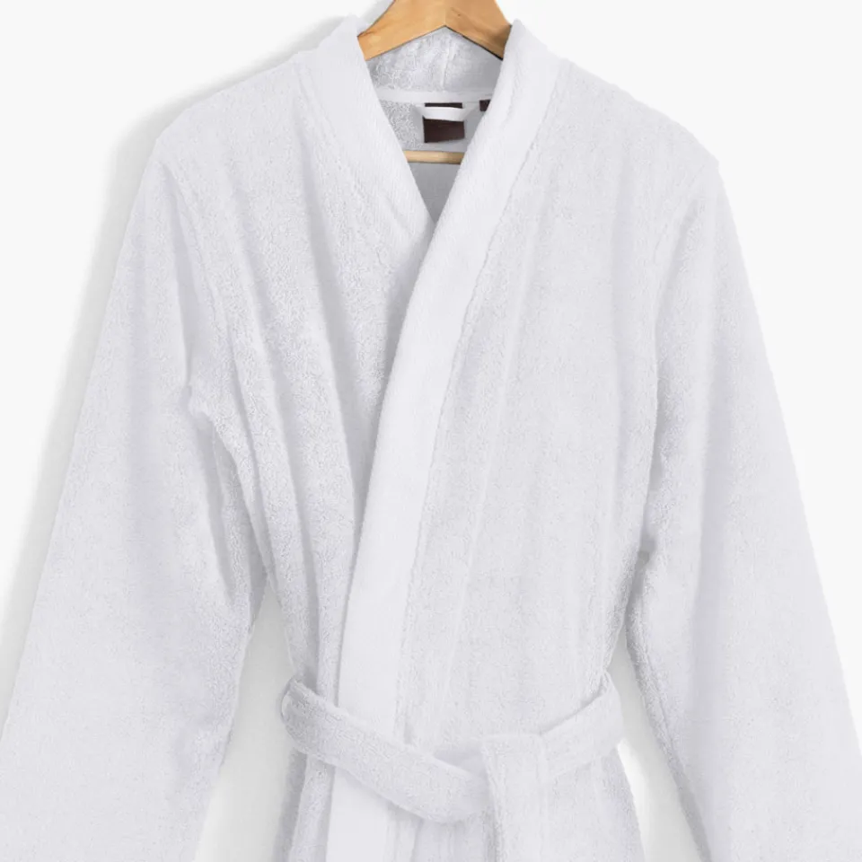 Carré Blanc Peignoir homme coton moelleux Roméo blanc|Homme Coffrets Cadeaux|Peignoirs Homme