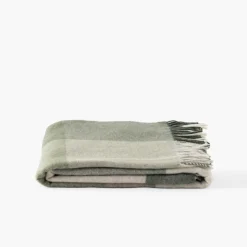 Carré Blanc Plaid laine et cachemire Alpage kaki|Femme Coffrets Cadeaux|Coffrets Cadeaux