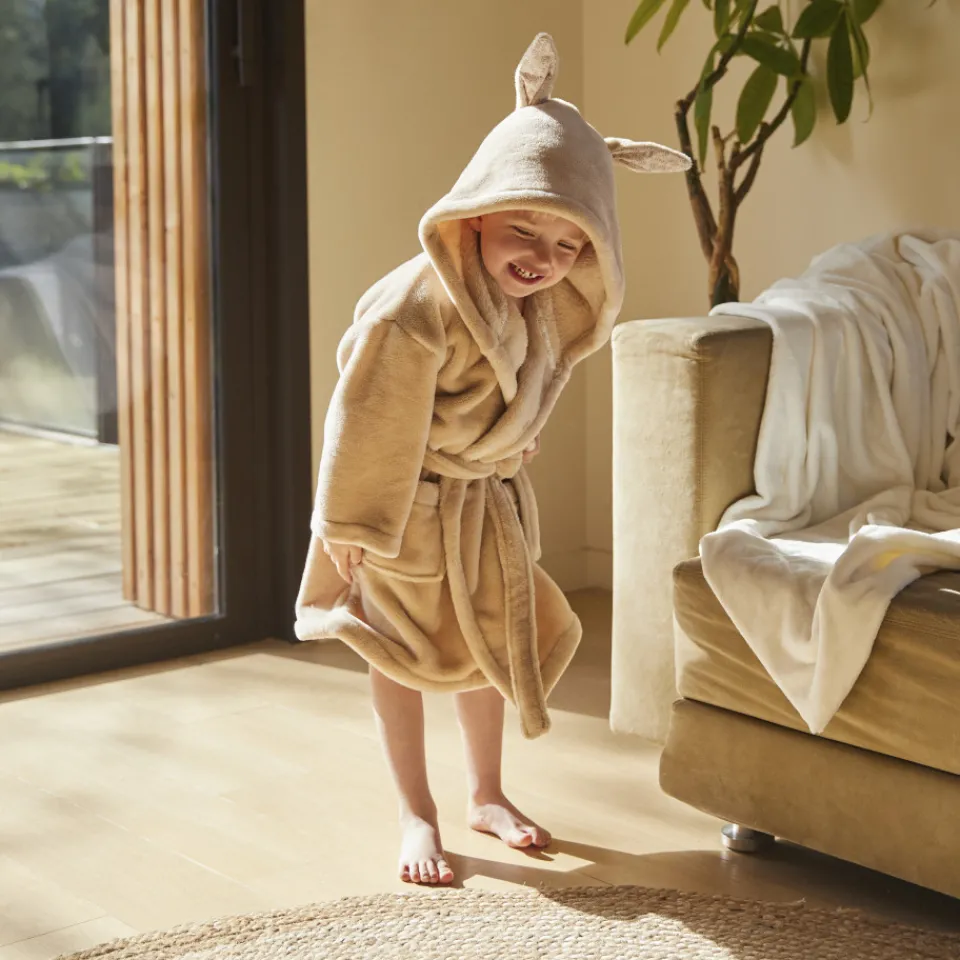 Carré Blanc Robe de chambre enfant Merveille beige|Enfant Robes De Chambre|Nouveautés Bébénew