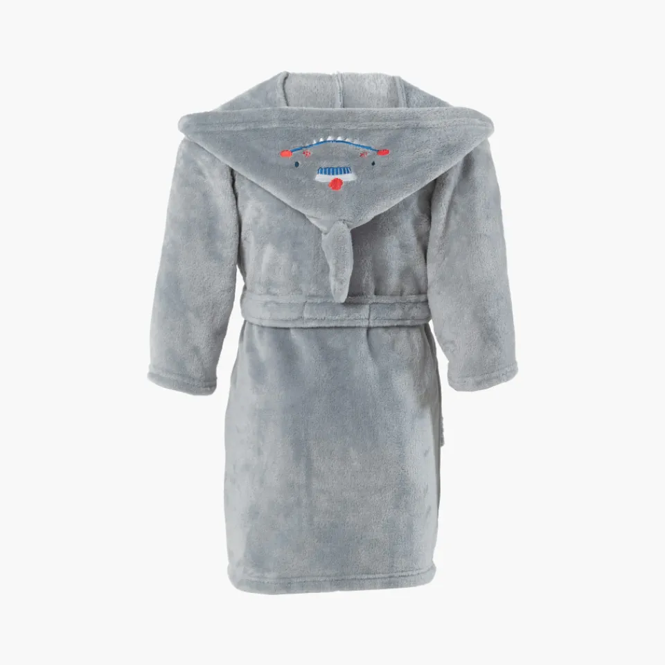 Carré Blanc Robe de chambre enfant polaire à capuche Beachful acier|Enfant Robes De Chambre