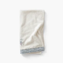 Carré Blanc Serviette de toilette coton bio Dandine ivoire|Enfant Serviettes De Toilette