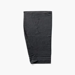 Carré Blanc Serviette de toilette coton Lola II ardoise| Serviettes De Toilette
