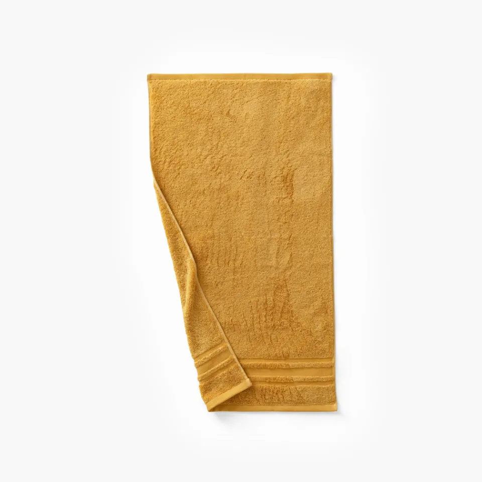 Carré Blanc Serviette de toilette coton Lola II miel| Serviettes De Toilette