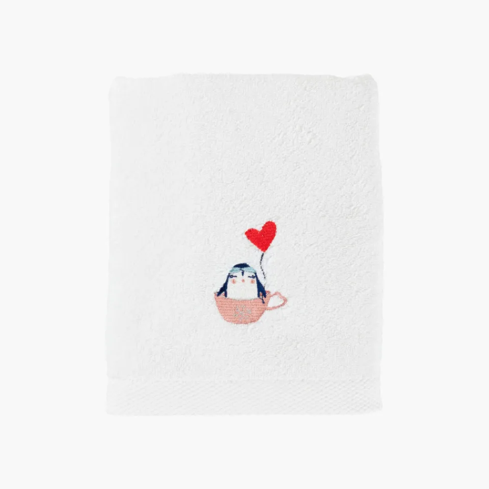 Carré Blanc Serviette de toilette coton Artica blanc|Enfant Serviettes De Toilette