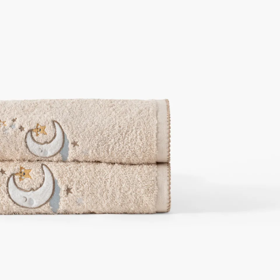 Carré Blanc Serviette de toilette coton bio Bienvenue naturel|Enfant Nouveautés Bébénew