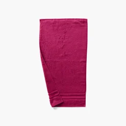 Carré Blanc Serviette de toilette coton Lola II framboise| Serviettes De Toilette
