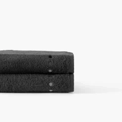 Carré Blanc Serviette de toilette coton Dotsy charbon|Homme Coffrets Cadeaux|Serviettes De Toilette