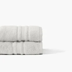 Carré Blanc Serviette de toilette coton Lola II perle| Serviettes De Toilette