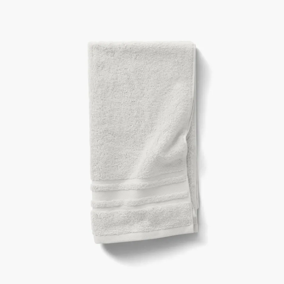 Carré Blanc Serviette de toilette coton Lola II perle| Serviettes De Toilette