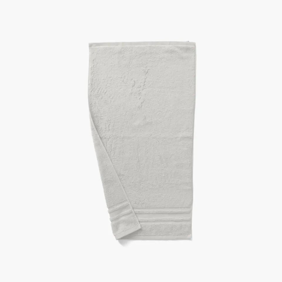 Carré Blanc Serviette de toilette coton Lola II perle| Serviettes De Toilette