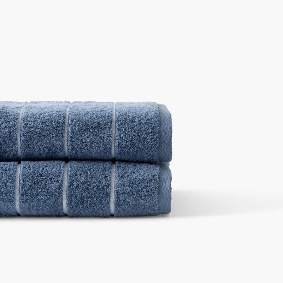 Carré Blanc Serviette de toilette coton Hypnotic Indigo| Serviettes De Toilette