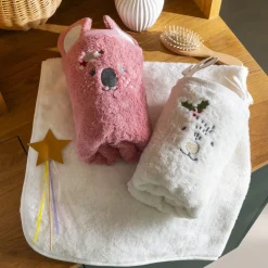 Carré Blanc Serviette de toilette coton Xmasful pétale|Enfant Serviettes De Toilette|Nouveautés Bébénew