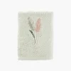 Carré Blanc Serviette de toilette coton et viscose de bambou Pampa II jade| Serviettes De Toilette