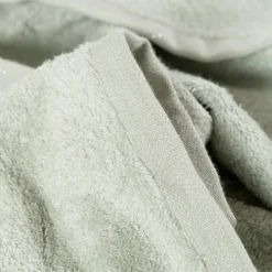 Carré Blanc Serviette de toilette coton et viscose de bambou Pampa II jade| Serviettes De Toilette