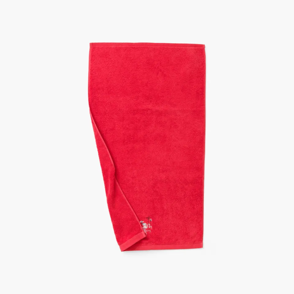Carré Blanc Serviette de toilette coton Atlantis corail|Enfant Serviettes De Toilette