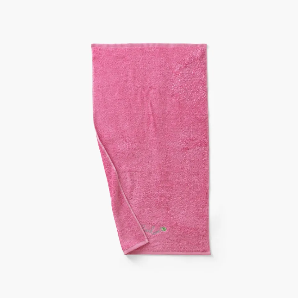 Carré Blanc Serviette de toilette coton et viscose de bambou Eloges rose| Serviettes De Toilette