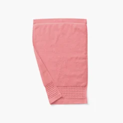 Carré Blanc Serviette invité bouclette de coton biologique Source pétale| Serviettes Invité