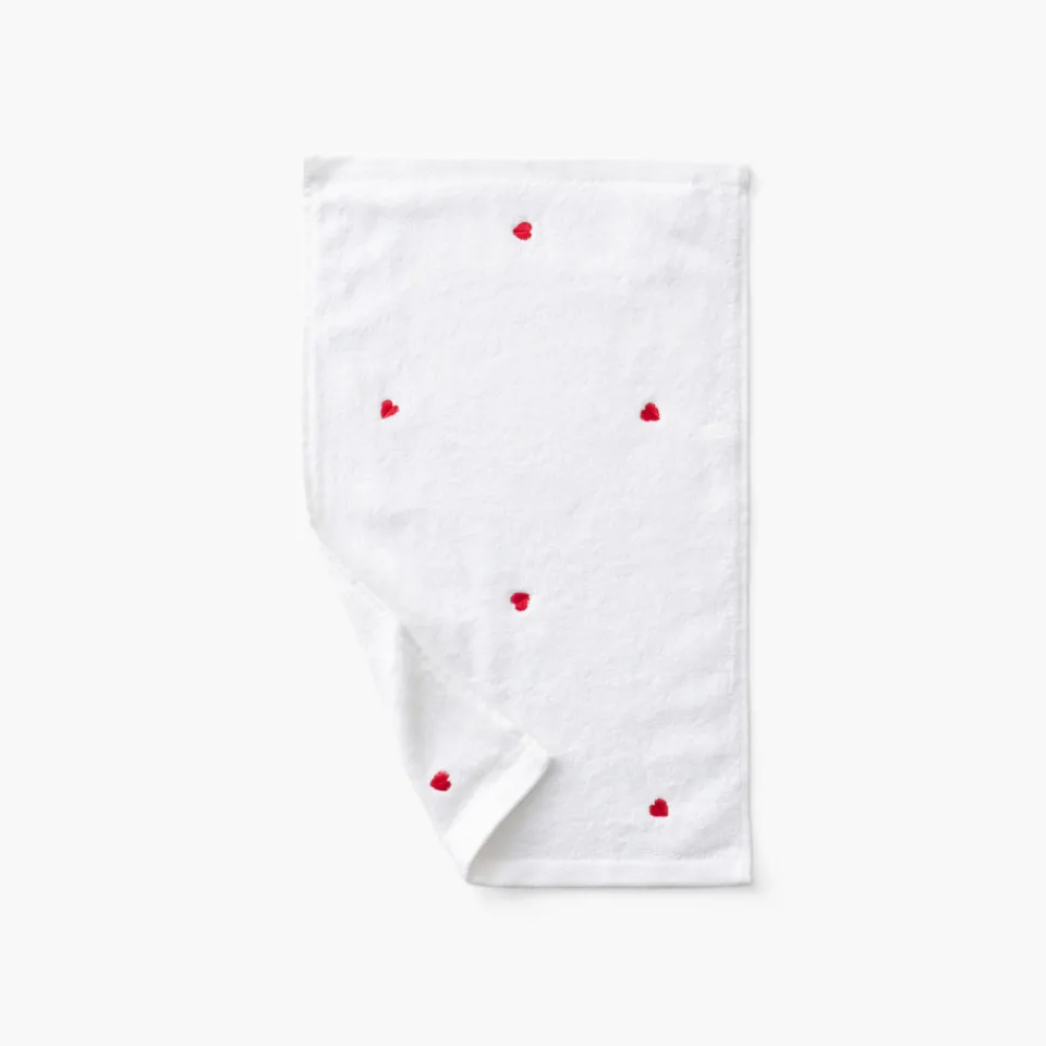 Carré Blanc Serviette invité coton Adore blanc| Serviettes Invité