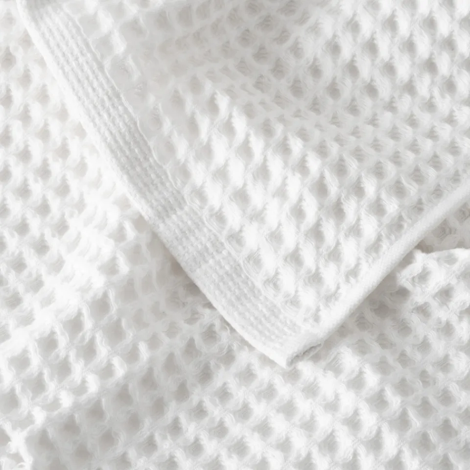 Carré Blanc Serviette invité coton bio Quadro blanc| Serviettes Invité