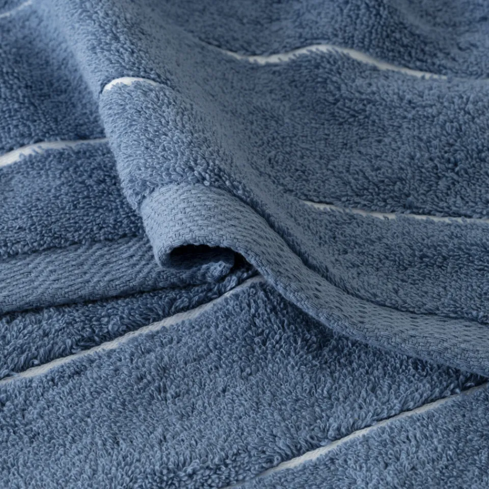 Carré Blanc Serviette invité coton Hypnotic indigo| Serviettes Invité