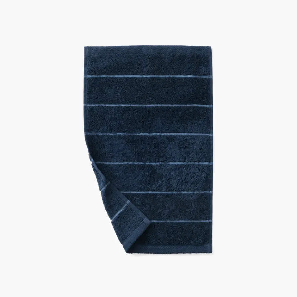 Carré Blanc Serviette invité coton Hypnotic marine| Serviettes Invité