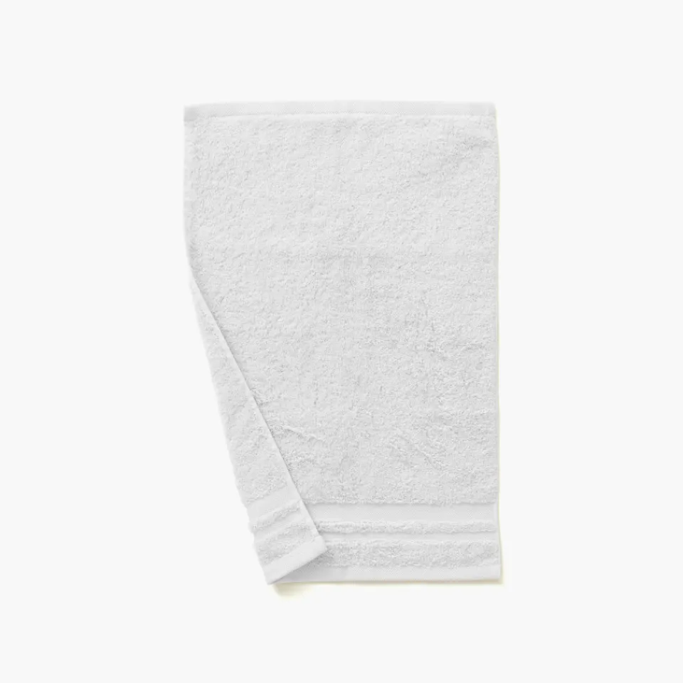 Carré Blanc Serviette invité coton Lola II blanc| Serviettes Invité