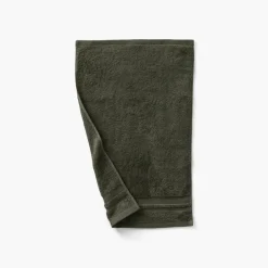 Carré Blanc Serviette invité coton Lola II vert kaki|Homme Coffrets Cadeaux|Serviettes Invité