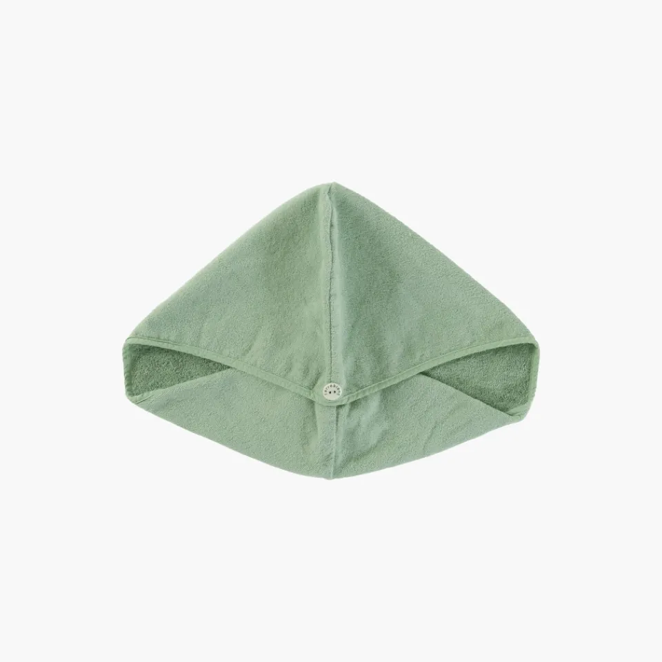 Carré Blanc Serviette pour cheveux en velours de coton biologique Naturelle eucalyptus|Femme Coffrets Cadeaux|Accessoires Beauté