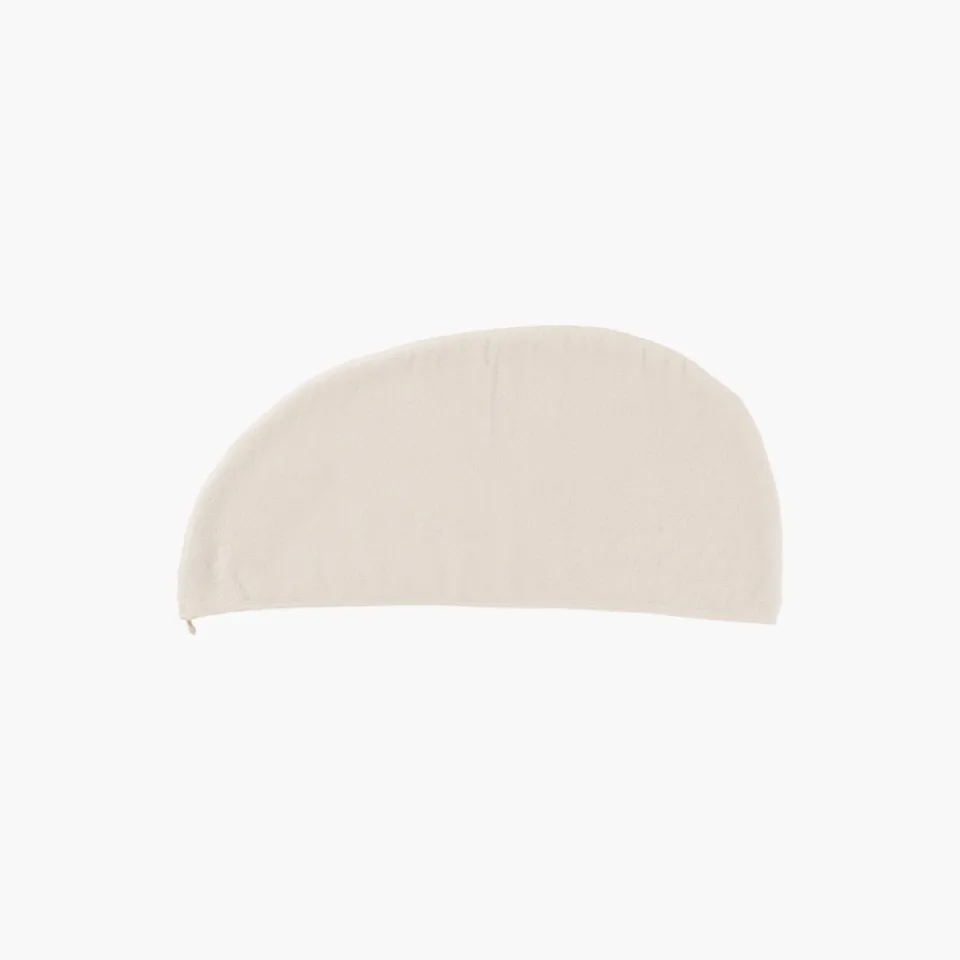Carré Blanc Serviette pour cheveux en velours de coton biologique Naturelle naturel|Femme Coffrets Cadeaux|Accessoires Beauté