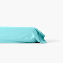 Carré Blanc Taie de traversin percale de coton Neo lagon| Taies De Traversin