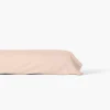 Carré Blanc Taie de traversin satin de coton unie Prestige nacre| Taies De Traversin