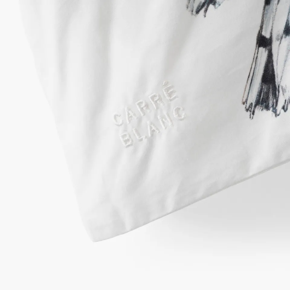 Carré Blanc Taie d'oreiller carrée coton Harfang|Enfant Taies D'oreiller|Nouveautés Bébénew