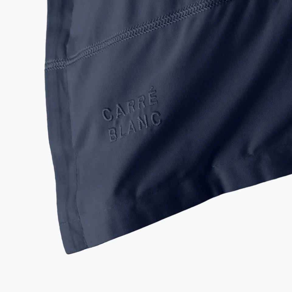 Carré Blanc Taie d'oreiller carrée coton Neo marine| Taies D’oreiller