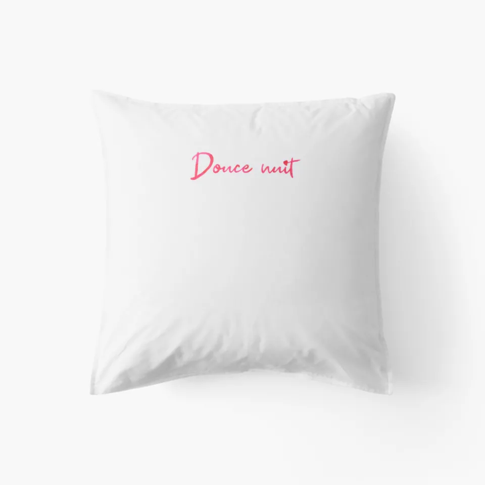 Carré Blanc Taie d'oreiller carrée coton Adore|Femme Coffrets Cadeaux|Taies D'oreiller