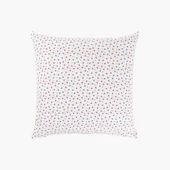 Carré Blanc Taie d'oreiller carrée réversible coton biologique Ptitchic chat|Enfant Linge De Litbio|Taies D'oreiller