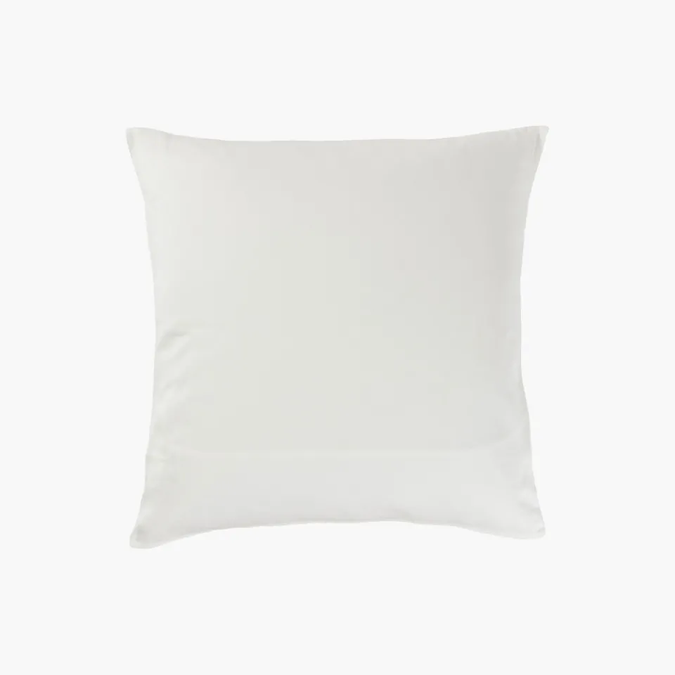 Carré Blanc Taie d'oreiller carrée satin de coton Pampa II| Taies D’oreiller