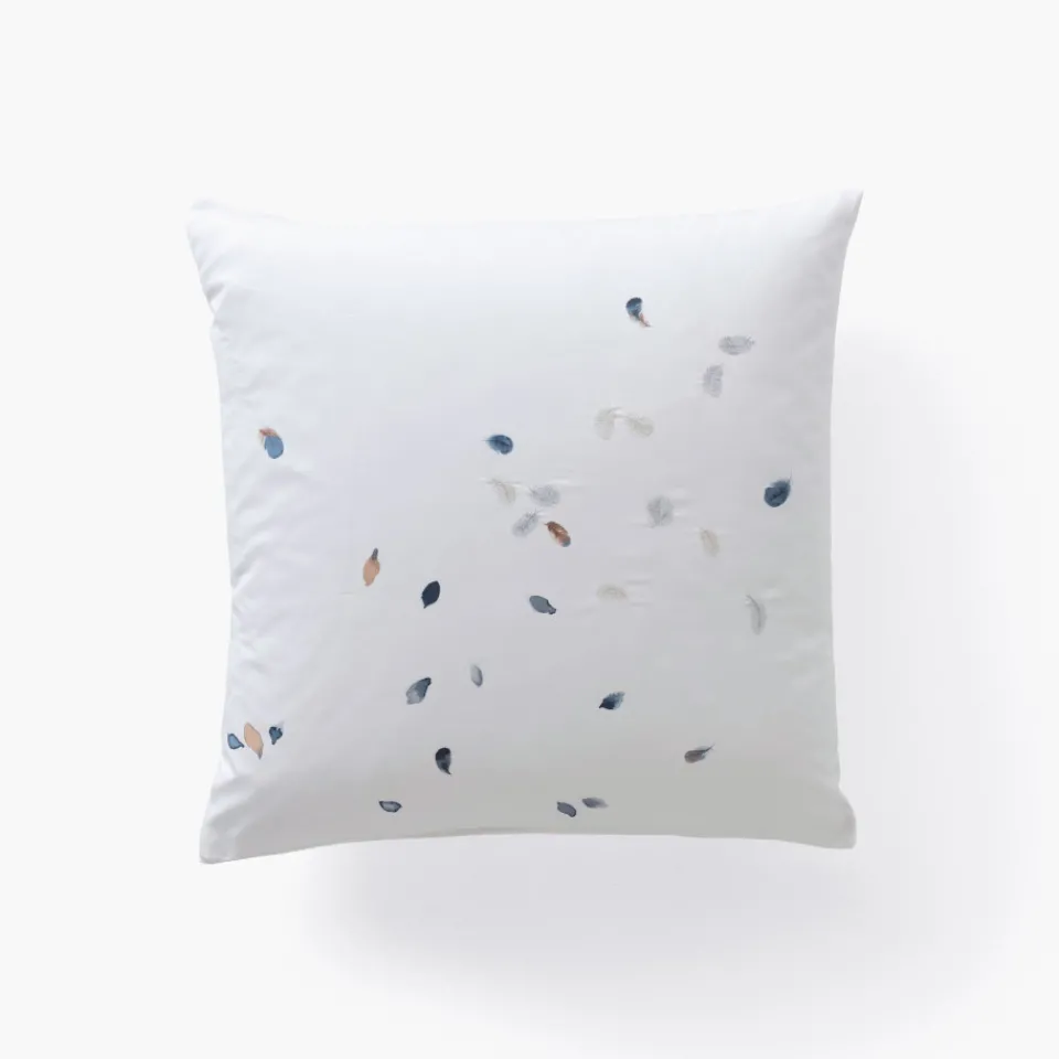 Carré Blanc Taie d'oreiller carrée satin de coton Equinoxe| Taies D’oreiller