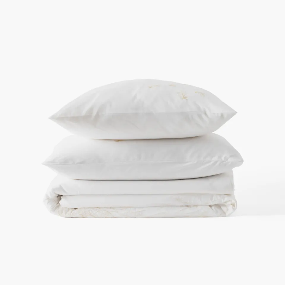 Carré Blanc Taie d'oreiller carrée satin de coton Mon Ange| Taies D’oreiller