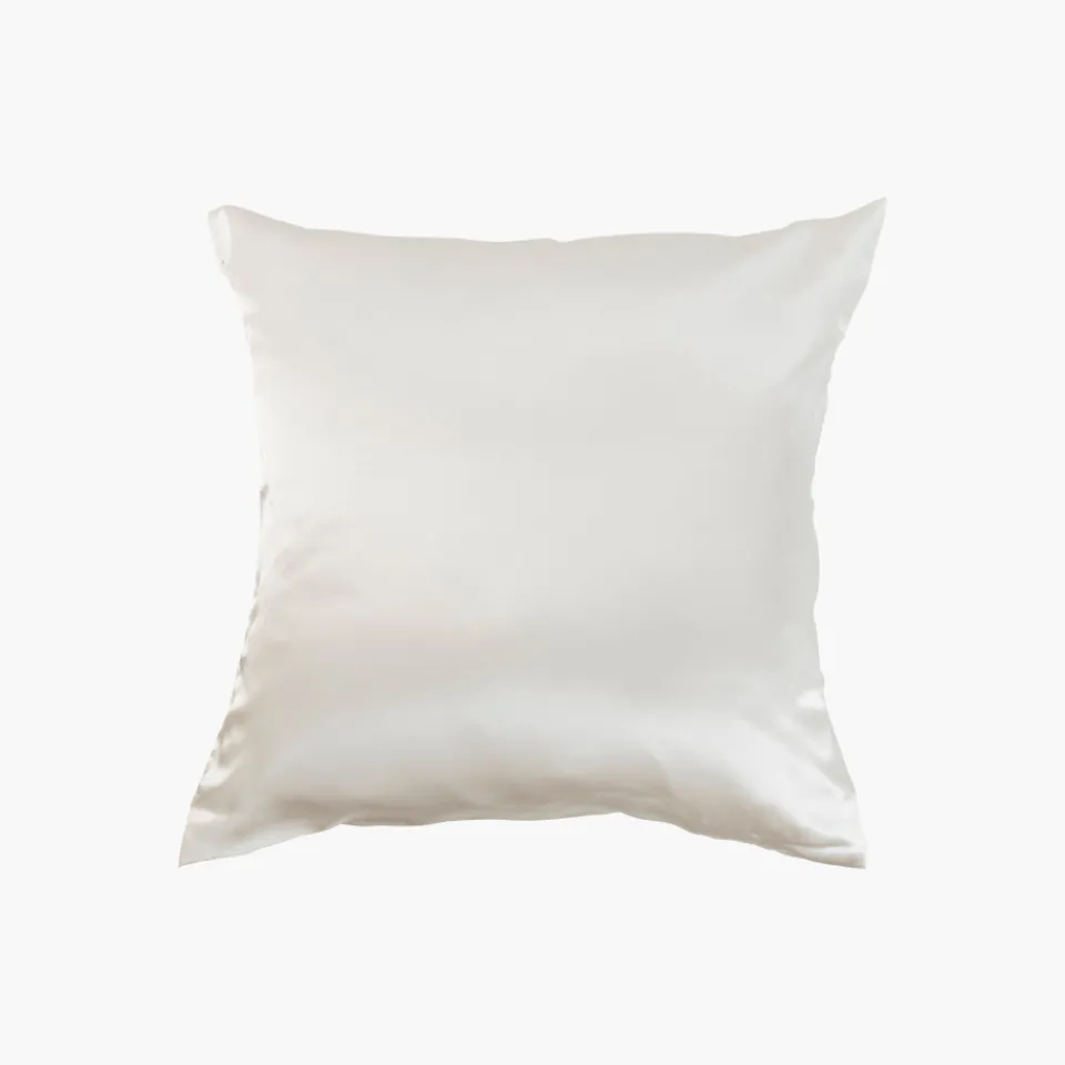 Carré Blanc Taie d'oreiller carrée soie de mûrier Beauté ivoire|Femme Coffrets Cadeaux|Capsule Soienew
