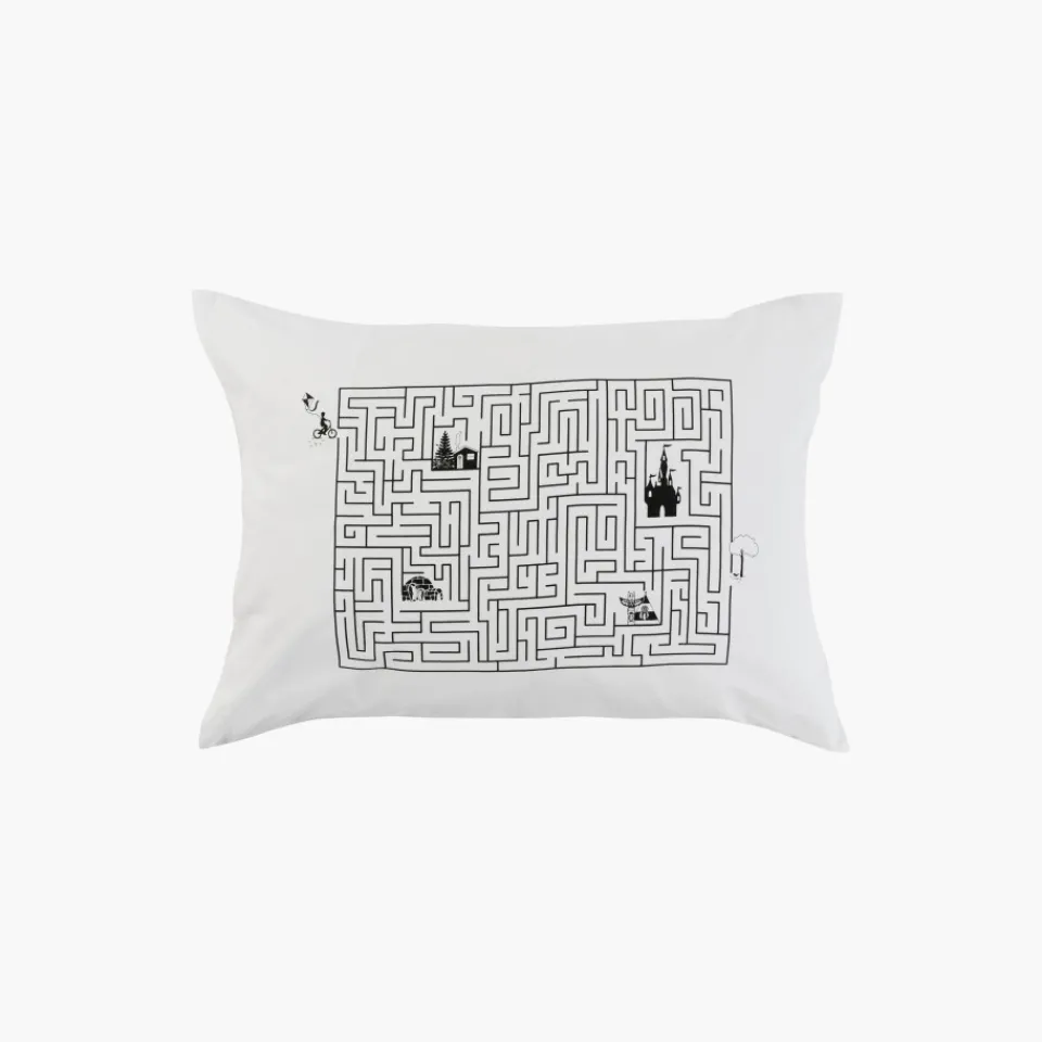 Carré Blanc Taie d'oreiller rectangulaire pur coton Jocamini|Enfant Taies D'oreiller