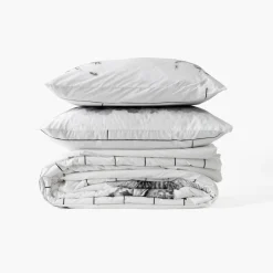 Carré Blanc Taie d'oreiller rectangulaire percale de coton Elaphe|Enfant Taies D'oreiller|Taies D’oreiller