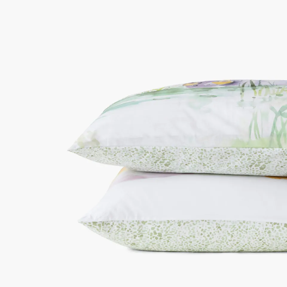Carré Blanc Taie d'oreiller rectangulaire pur coton bio Safari|Enfant Linge De Litbio|Taies D'oreiller