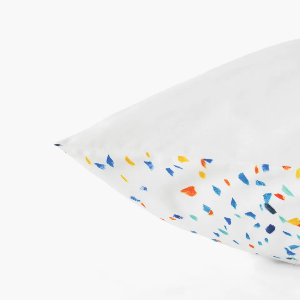 Carré Blanc Taie d'oreiller rectangulaire coton bio Tadam enfant|Enfant Linge De Litbio|Taies D'oreiller